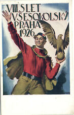 PC SOCOL MOVEMENT, VIII SLEET VSESOKOLSKY PRAHA 1926, Vintage Postcard (b28295) picture