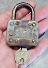 Vintage Master padlock full lion figure #77 with key picture