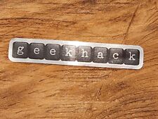 GEEKHACK STICKER SILVER METALLIC Computer Laptop Sticker Chromebook Notebook picture