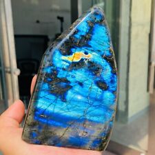 2.65LB Natural Blue Flash Labradorite Quartz Crystal Freeform Mineral Healing picture