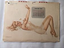 Vintage Original and Complete 1947 Varga Pin Up Girls Paper Calendar for... picture
