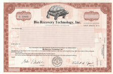 Bio Recovery Technology, Inc. - Original Stock Certificate -Unused - L17687 picture
