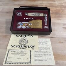 Schrade Cutlery Kachina Scrimshaw Knife Limited Edition USA Vintage picture