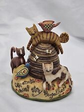 Lang and Wise Curious Cats Figurine Friends Stick Together Karen Hillard Crouch picture