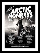 ARCTIC MONKEYS ENTIRE GROUP AUTOGRAPHED SIGNED & FRAMED PHOTO PRINT picture