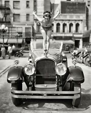 1920s Dancer Standing on Car Hood - Marmon Automobile - Ballerina - Roaring 20s picture