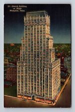 Memphis TN-Tennessee, Sterick Building At Night, Antique, Vintage Postcard picture