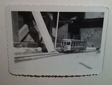 Vintage Photo Black & White Retro Electric Toy Train Room Set Passenger Car  picture