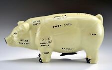 Vintage 1960's Advertising Premium Giveaway Ceramic Piggy Bank - Pork - Butcher picture