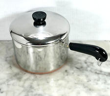 Vintage Revere Ware 3 QT Quart Sauce Pan Pot 92k Copper Bottom w/Lid Clinton Il picture