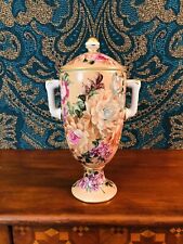 Floral Ceramic Urn-Hand Painted picture