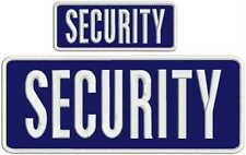 Security embroidery patch 4x10 and 2x5 hook on back picture
