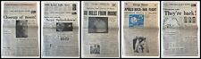 APOLLO 8 Moon Mission 5 Newspaper December 24-28 LOT: They're Back, Apollo Back picture