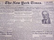1950 MARCH 25 NEW YORK TIMES - FBI DATA ON TOP SPY TO SENATE INQUIRY - NT 4635 picture
