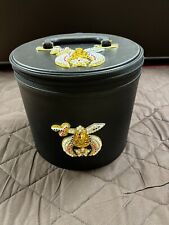 SHRINERS FEZ CASE - BLACK SYNTHETIC LEATHER WITH RHINESTONES picture