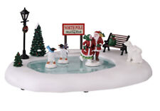 Lemax North Pole Skating Rink Animated Skating Pond -Holiday Village/Train picture