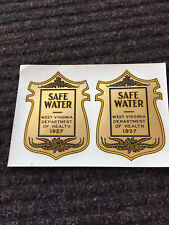 Rare Vintage Safe Water Department Of Health Sticker 1927 picture