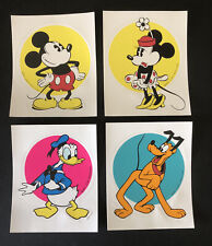 VINTAGE 1970s WALT DISNEY PRODUCTIONS LOT 4 STICKERS MICKEY MINNIE DONALD PLUTO picture
