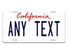 California White Custom Personalized License Plate Tag Auto Bike Motorcycle picture
