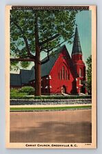Greenville SC-South Carolina, Christ Church, Religion, Antique Vintage Postcard picture