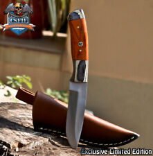 CSFIF Handmade Skinner Knife 440C Steel Hard Wood Wooden Bolster Gift Bushcraft picture