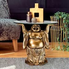Zen Asian Meditation Room Decoration Feng Shui Buddha Glass Topped Table picture