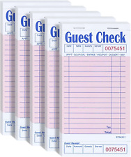Server Guest Checkbook, 5 Pack EP-3632-1 Server Note Book, Thick Server Paper wi picture