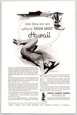 1930s~How Long Are You Going To Dream About Hawaii~Tourist~Travel~VTG Print Ad picture