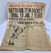 VTG Oakland Post Enquirer Newspaper June 5 1929 Ratto Guilty Racket Trial WORN picture