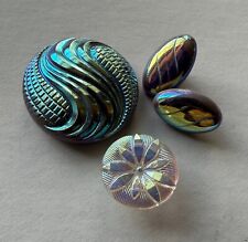 Vintage Lustrous Carnival Glass Buttons picture