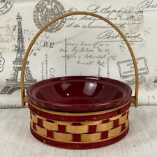 Longaberger 2006 Cherry Weave Small Pie Basket with Small Pie Plate. 7 x 2.25 picture