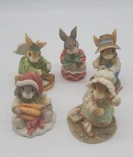 My Blushing Bunnies Lot Of 5 Enesco Priscilla Hillman Figurines picture