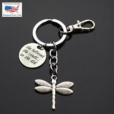 Dragonfly Key Chain Keychain Clip She Believed She Could So She Did Charm picture