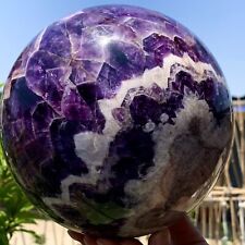 13.02LB Natural beautiful Dream Amethyst Quartz Crystal Sphere Ball Healing picture