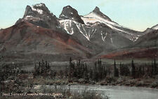 Three Sisters, Banff, Canadian Rockies, Alberta, Canada, Early Postcard, Unused  picture