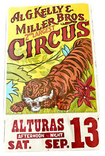 Authentic Vintage 1940s-1950s Al G. Kelly tiger Circus Poster picture