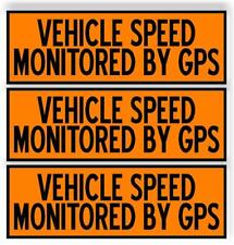 SET 3 Vehicle Speed Monitored by GPS Car MAGNET Magnetic Bumper Sticker orange picture