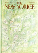 New Yorker cover Sempe tiny folks in trees 6/25 1979 picture