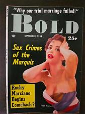 Bold magazine September 1958 pocket-size pin up Joan Morse Lee Wilson VG picture