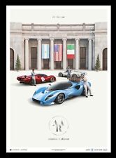 De Tomaso P72 Italy Mission AAR Silver Embossed Art Print Poster Ltd Ed 500 picture