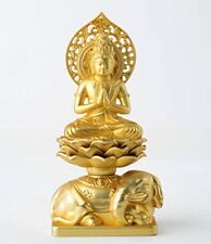 Buddha Statue Samantabhadra Gold Plated/24K Buddhist Sculptor #KU0828 picture