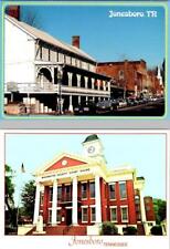 2~4X6 Postcards Jonesboro, TN Tennessee STREET SCENE & WASHINGTON CO COURT HOUSE picture