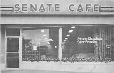 c1940s Senate Cafe Store Front 9th and O St, Lincoln, Nebraska Postcard RARE picture