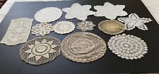 Vintage Lot of 12 Doilies * Various sizes * Shapes *Details *  Indeed amazing  picture