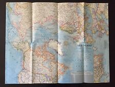 Vintage 1969 National Geographic Society Top of the World Map picture