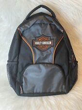 Harley Davidson Motorcycles Black Backpack Sturgis 16X13.5 Orange Details NWOT picture