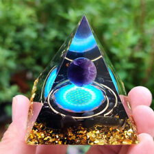 Amethyst Crystal Sphere Orgonite Pyramid Chakra Energy Orgone Stone 10 Styles picture