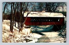 Brattleboro VT-Vermont, The Creamery Covered Bridge, Antique, Vintage Postcard picture