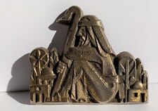 Eliezer Weishoff (b. 1938) Bezalel School Judaica  Brass Relief Plaque Sculpture picture