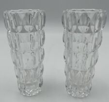 Vintage Fostoria Heavy Lead Crystal 5” Bud Vase Discontinued Pattern Lot Of 2 picture